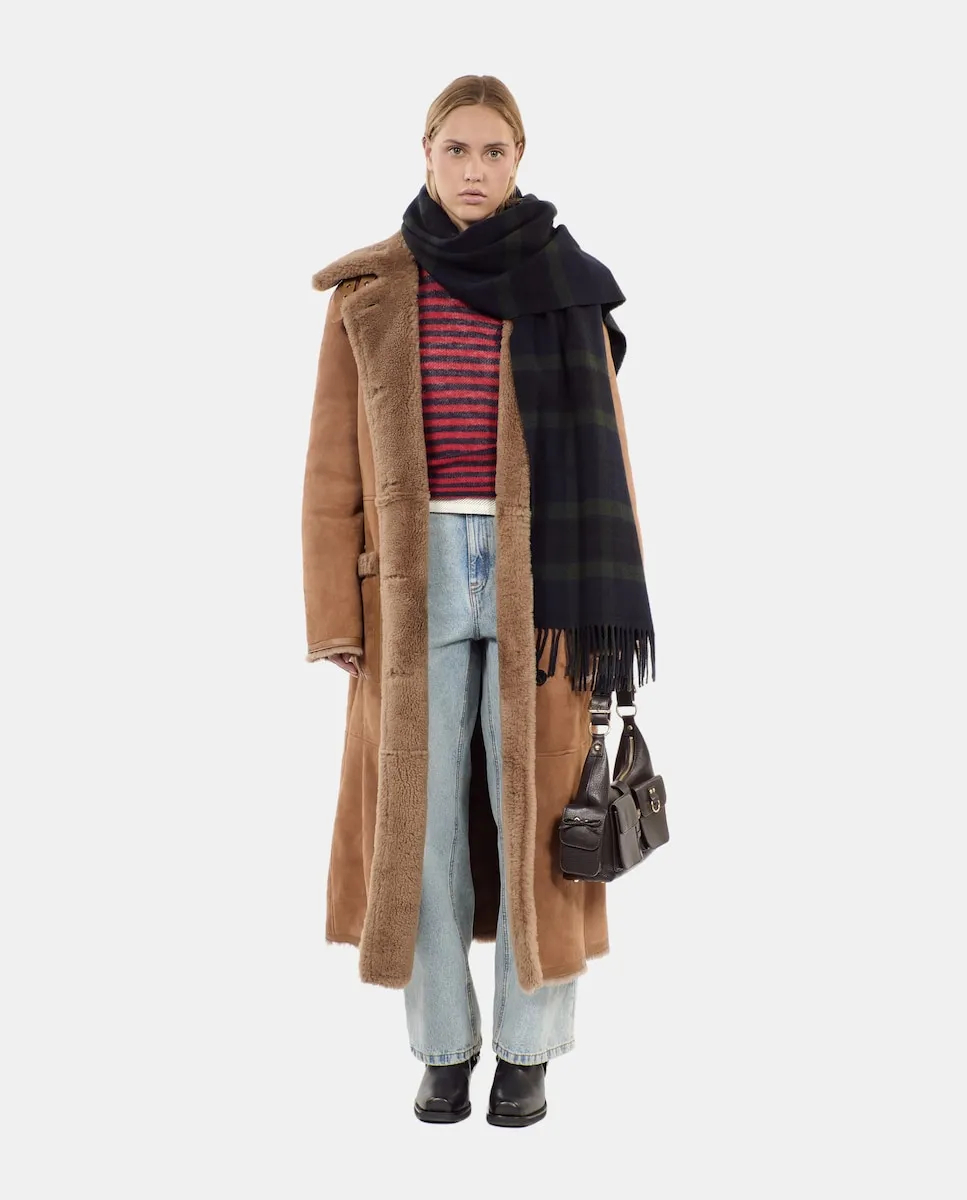 

Длинная женская шуба на подкладке The Kooples, коричневый