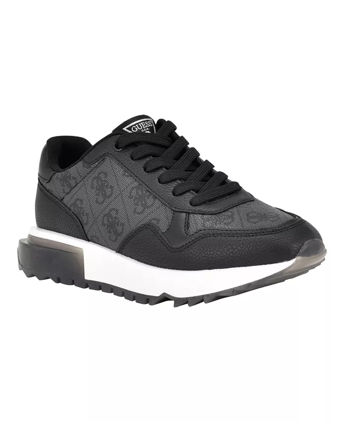 Женские кроссовки Melany Easy Going Retro Jogger с логотипом GUESS Guess, черный