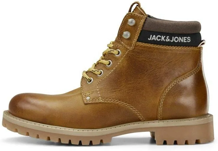 Мужские кожаные ботинки Jack & Jones Jrstatton медового цвета, Honey