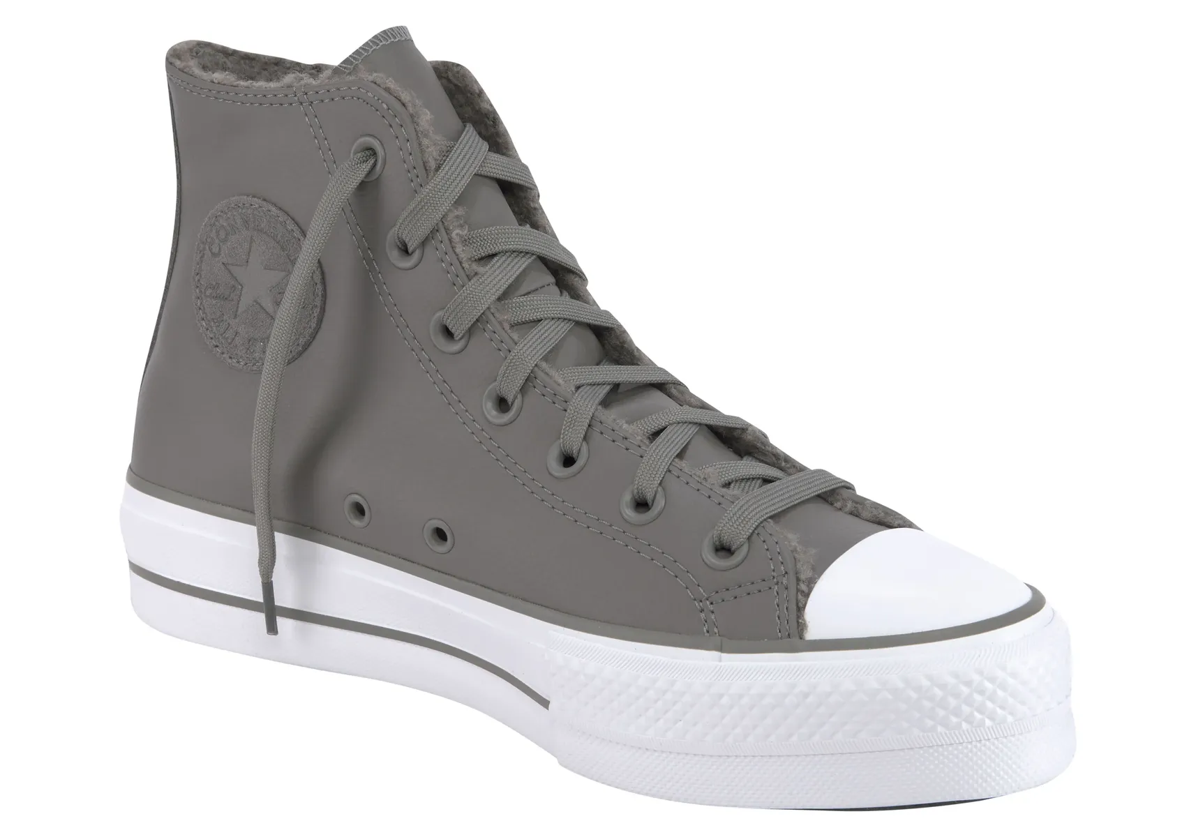 Кроссовки Converse "CHUCK TAYLOR ALL STAR LIFT PLATFORM", теплая подкладка, белый