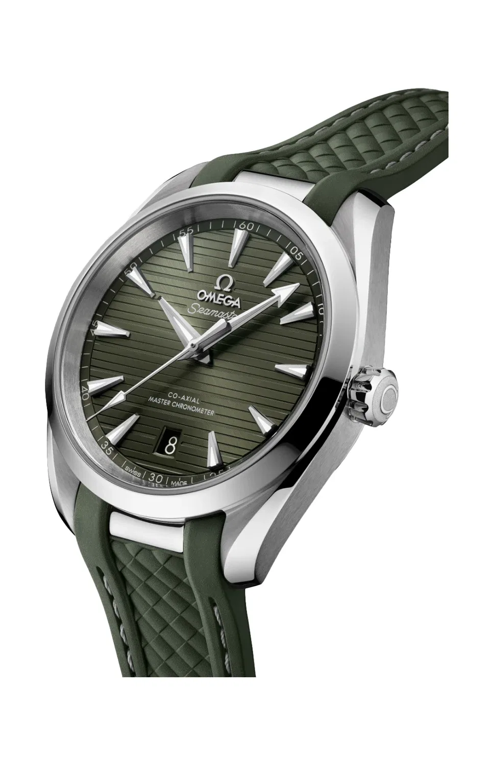 SEAMASTER AQUA TERRA 150M 34 ММ, СТАЛЬ НА РЕЗИНОВОМ РЕМЕШКЕ - 220.12.38.20.10.001 OMEGA, синий — фото 4