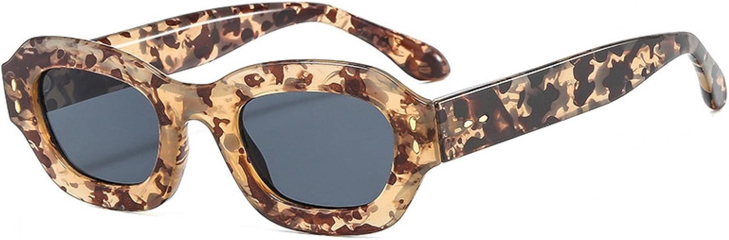 

Популярные модные солнцезащитные очки Polygon для женщин, защита от УФ-излучения UV400, ретро-стиль, декор с заклепками, модные солнцезащитные очки для мужчин, сине-зеленые солнцезащитные очки VVTWSSW, Amber Grey