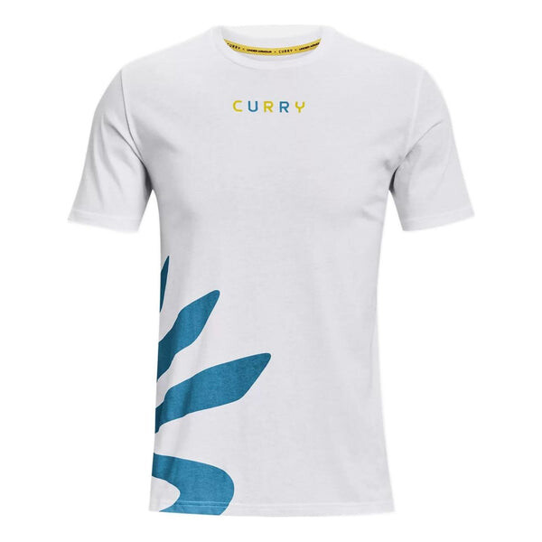 

Футболка curry ultra splash t-shirt 'white blue' Under Armour, белый