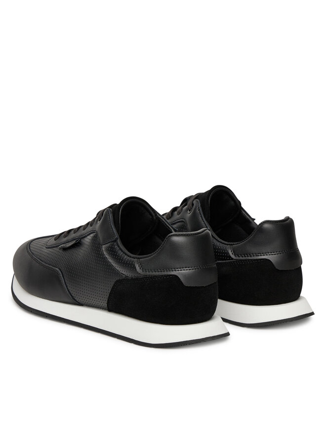 Кроссовки Low Prof Runn Laceup Perf Lth HM0HM01871 Calvin Klein, черный — фото 3