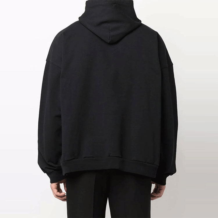 Худи Balenciaga Cities Paris Hoodie Wide Fit 'Black White', черный — фото 4