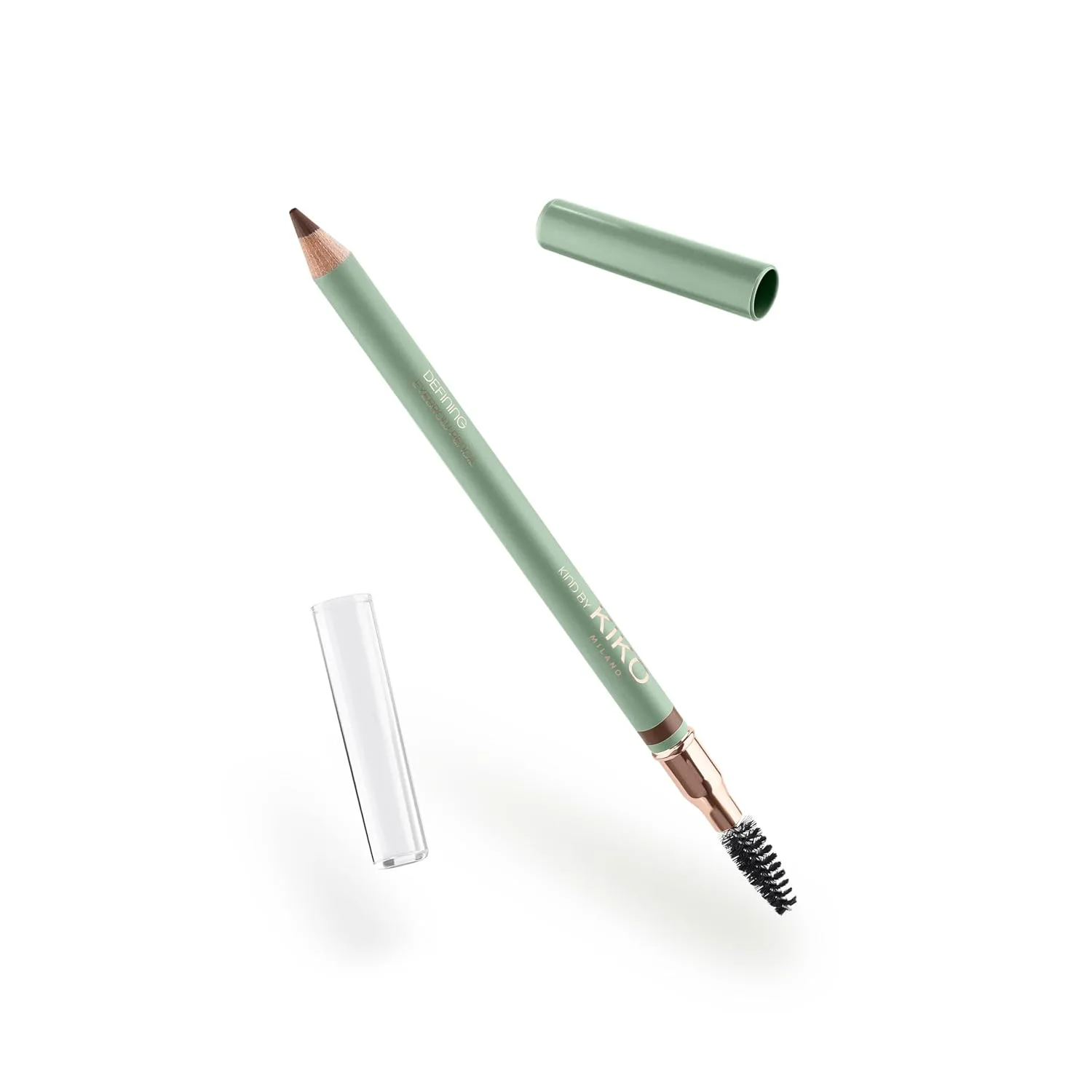 Карандаш для бровей KIKO Milano Kind by KIKO Defining Eyebrow Pencil 03, с щеточкой для бровей, 03 Dark Chocolate — фото 3