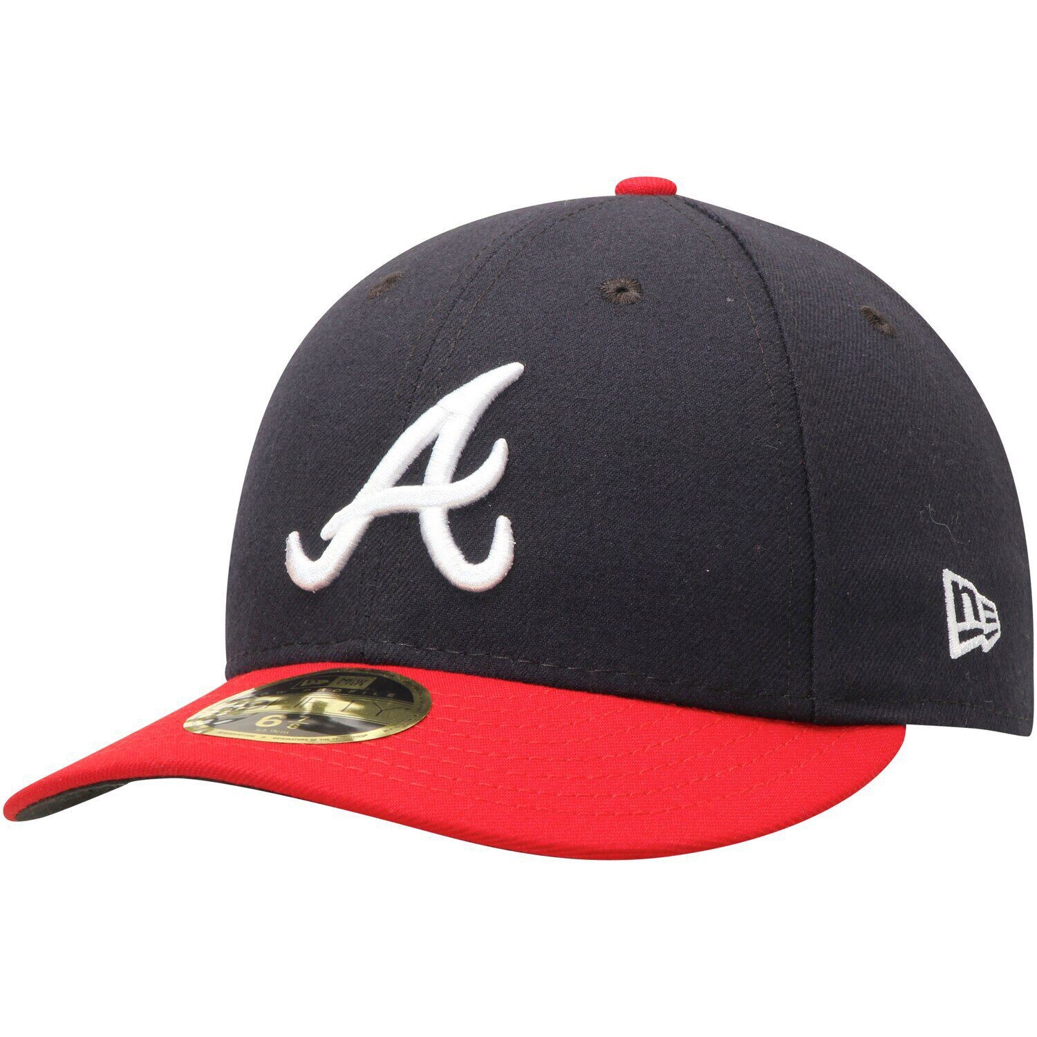 

Мужская бейсболка New Era темно-синего/красного цвета Atlanta Braves Home Authentic Collection On-Field Low Profile 59FIFTY Облегающая шляпа