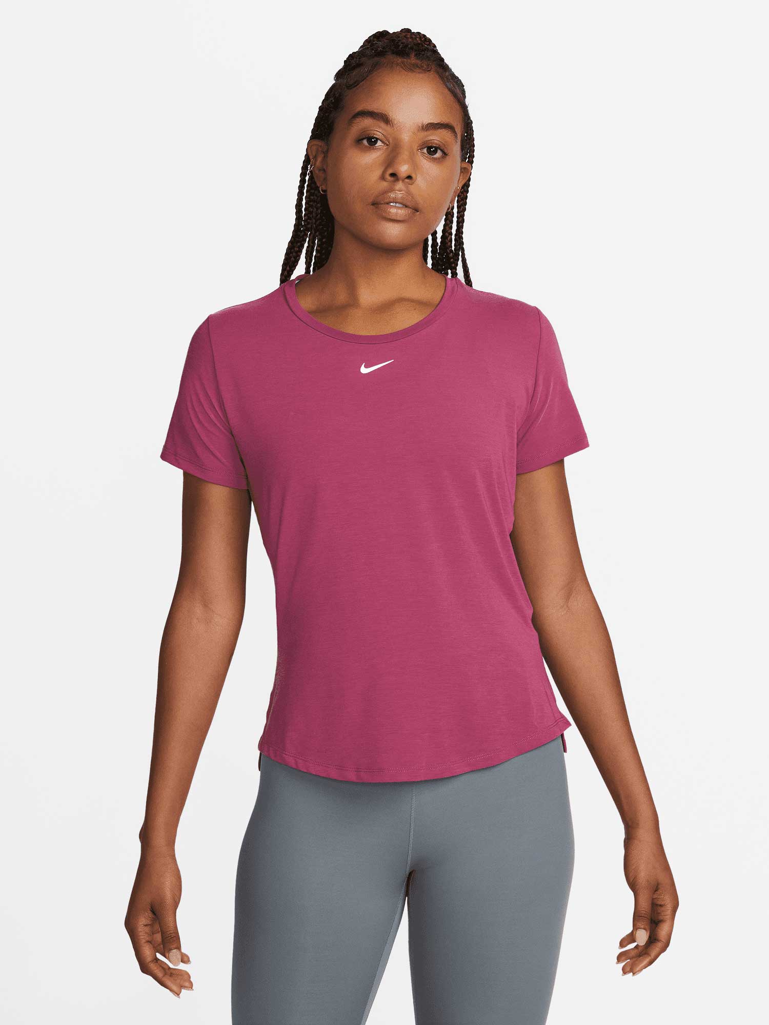 

Футболка Nike W NK ONE LUXE DF SS STD TOP, красный