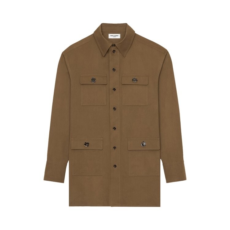 

Рубашка Saint Laurent Saharienne Shirt, коричневый