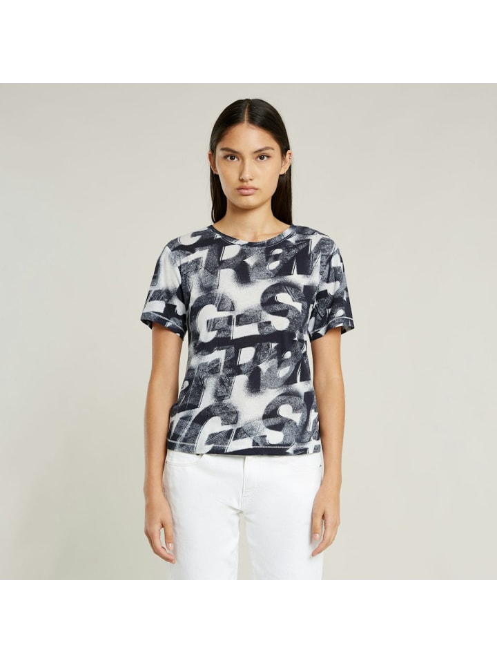 

Футболка G-Star Raw, цвет lt chalk sprayed letters