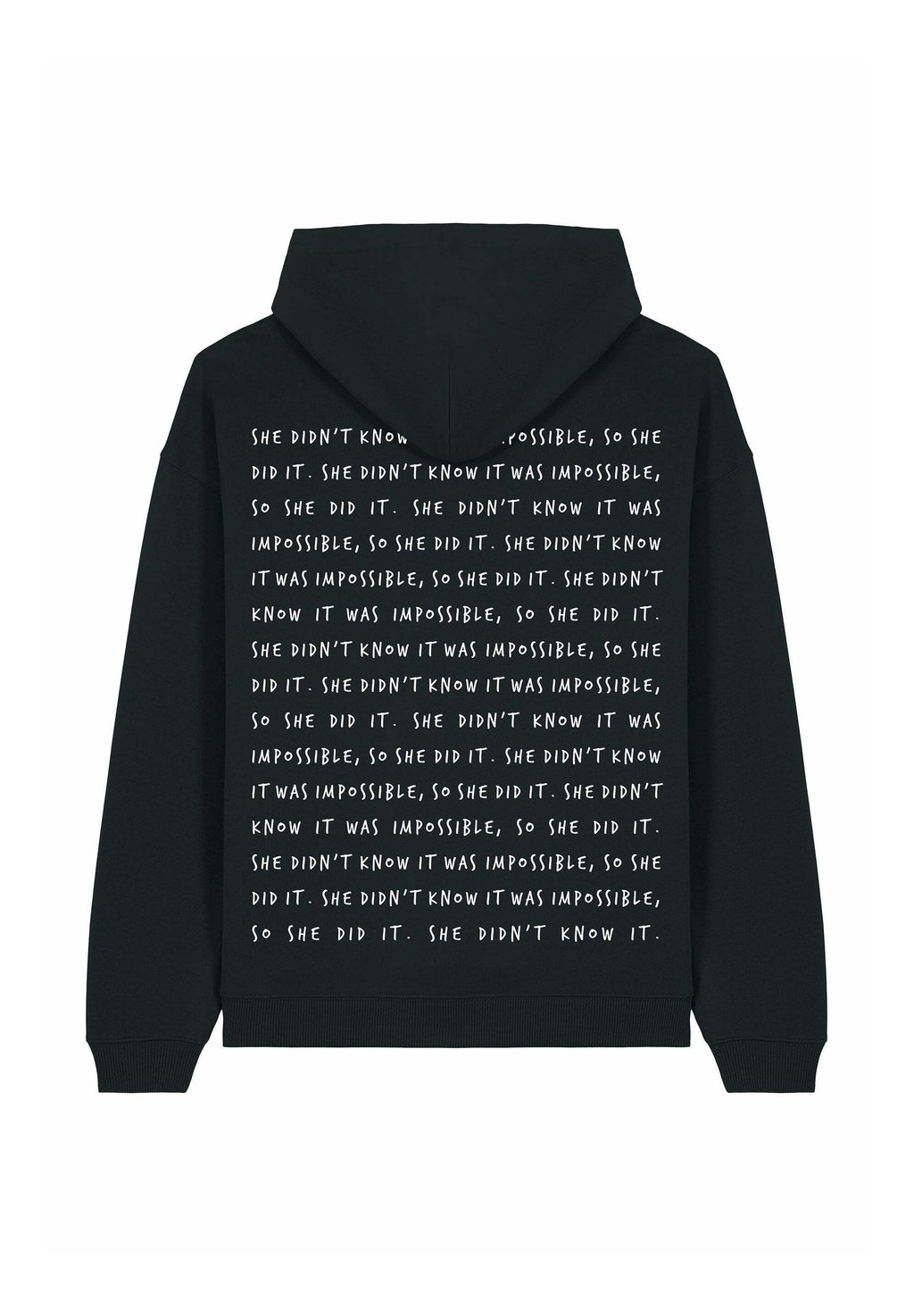 

Толстовка с капюшоном SHE DIDNT KNOW IT WAS IMPOSSIBLE - Sweatshirt Mira Paris, черный