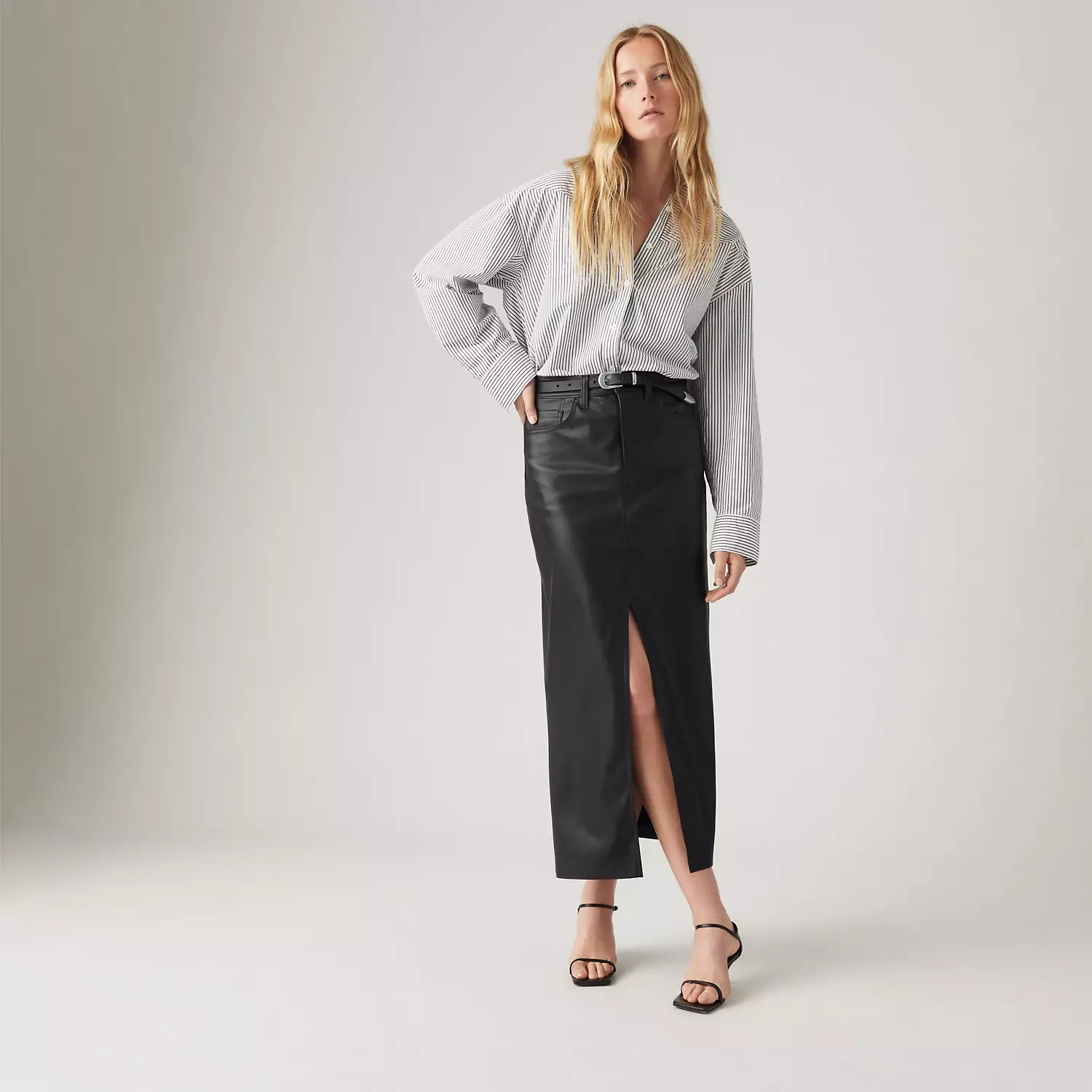 

Юбка-колонна длиной до щиколотки Levi's, цвет Leather Night - Black