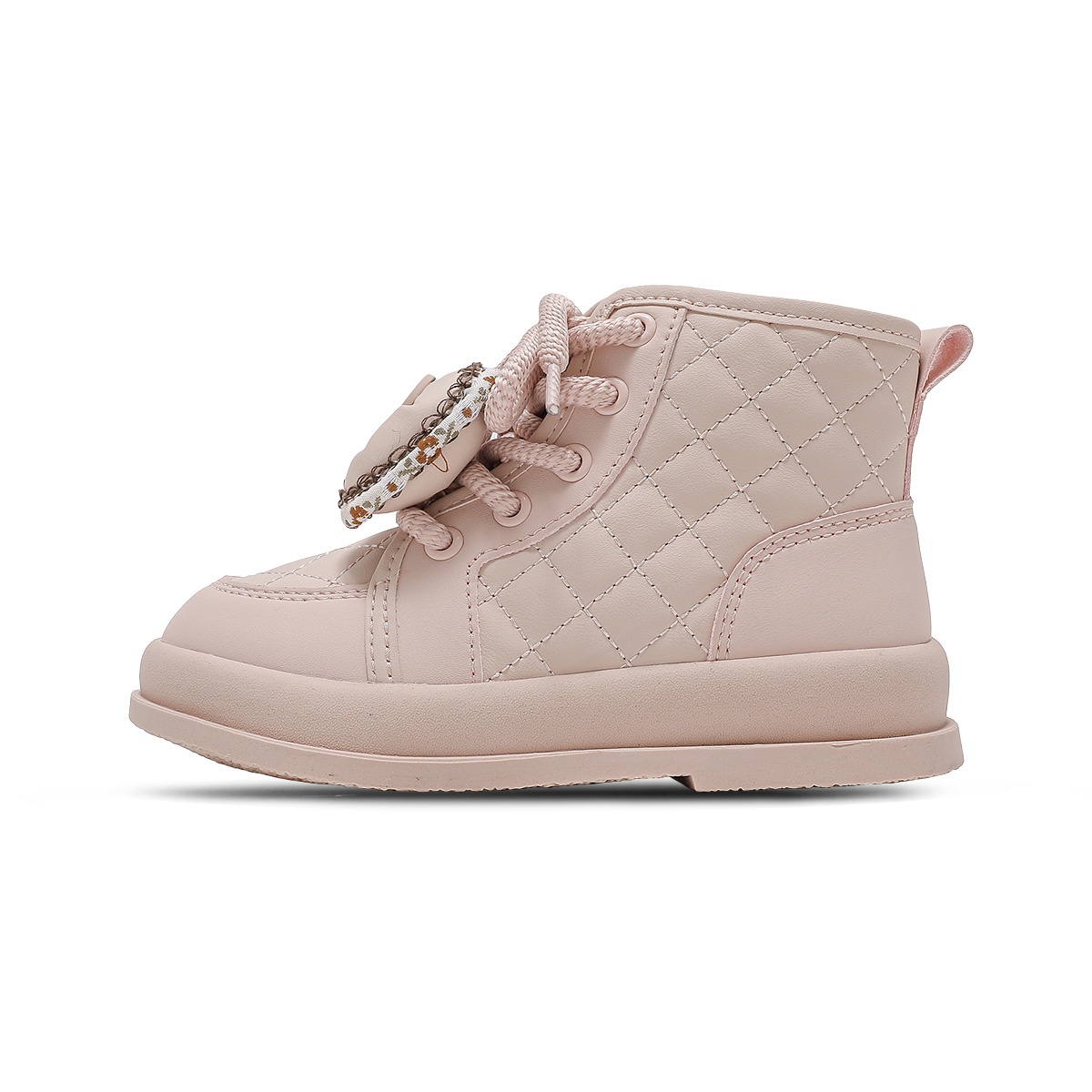 

Детские ботинки с высоким берцем, нескользящие, теплые, с поддержкой ASK, розовый