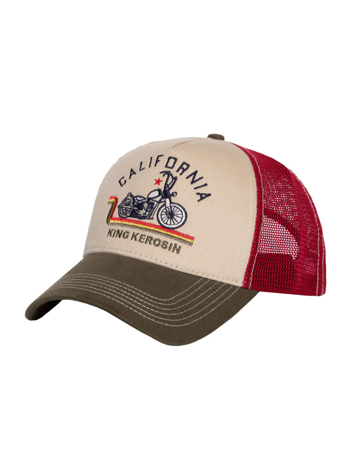 

Бейсболка King Kerosin Trucker Cap California, цвет cremeweiß