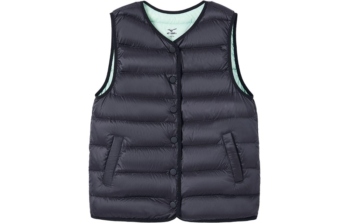 Детская пуховая жилетка Grade School Down Vest Mizuno, черный — фото 3