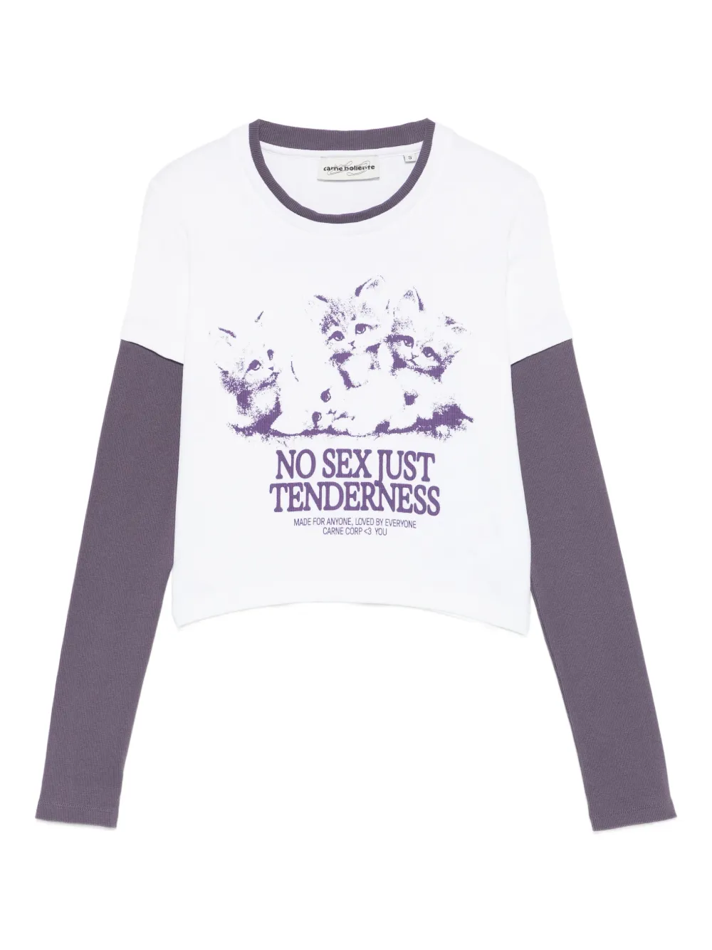 

Футболка с принтом "Kitten Crush" Carne Bollente, белый