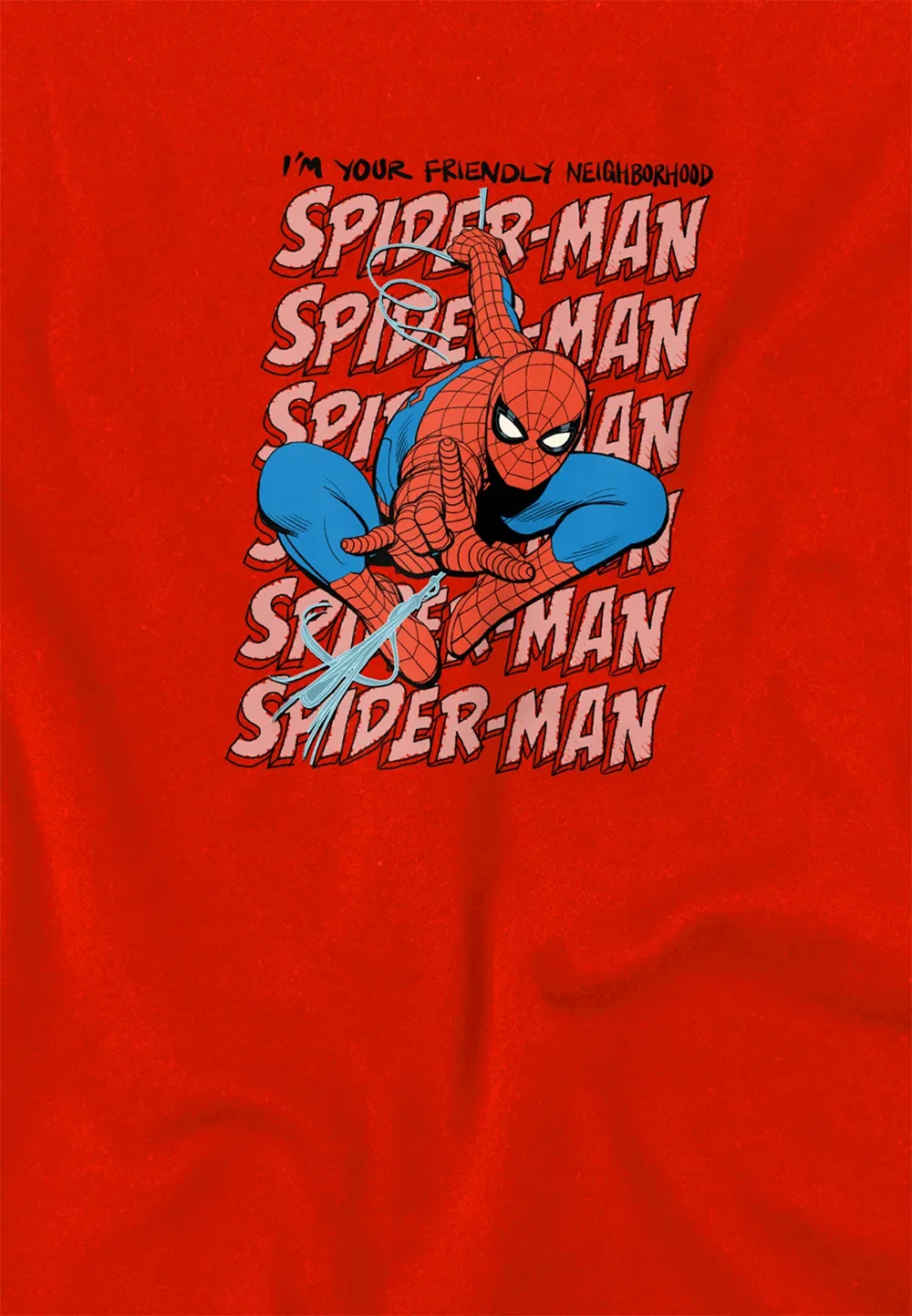 Детская худи Marvel Friendly Neighborhood Spiderman Thwip, красная, красный — фото 2