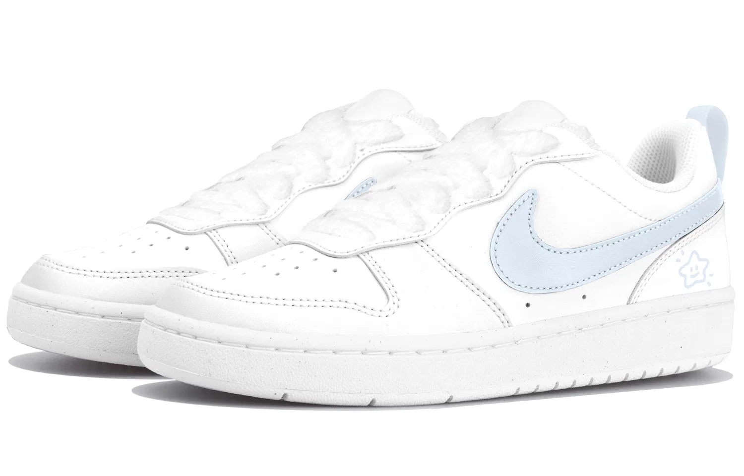 Кроссовки для скейтбординга Nike Court Borough Leather Low Top белые — фото 4