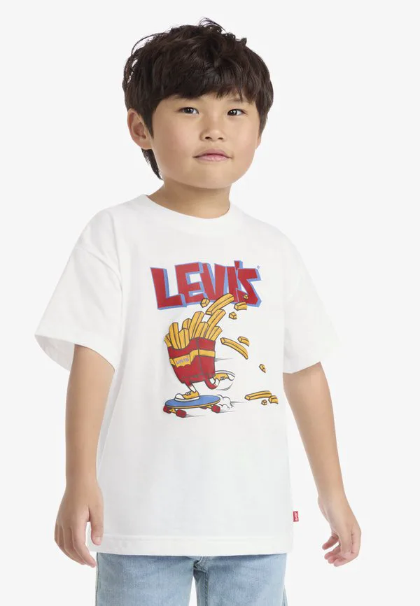 Футболка с принтом "картошка фри на свободном крое" Levi'S, Bright White