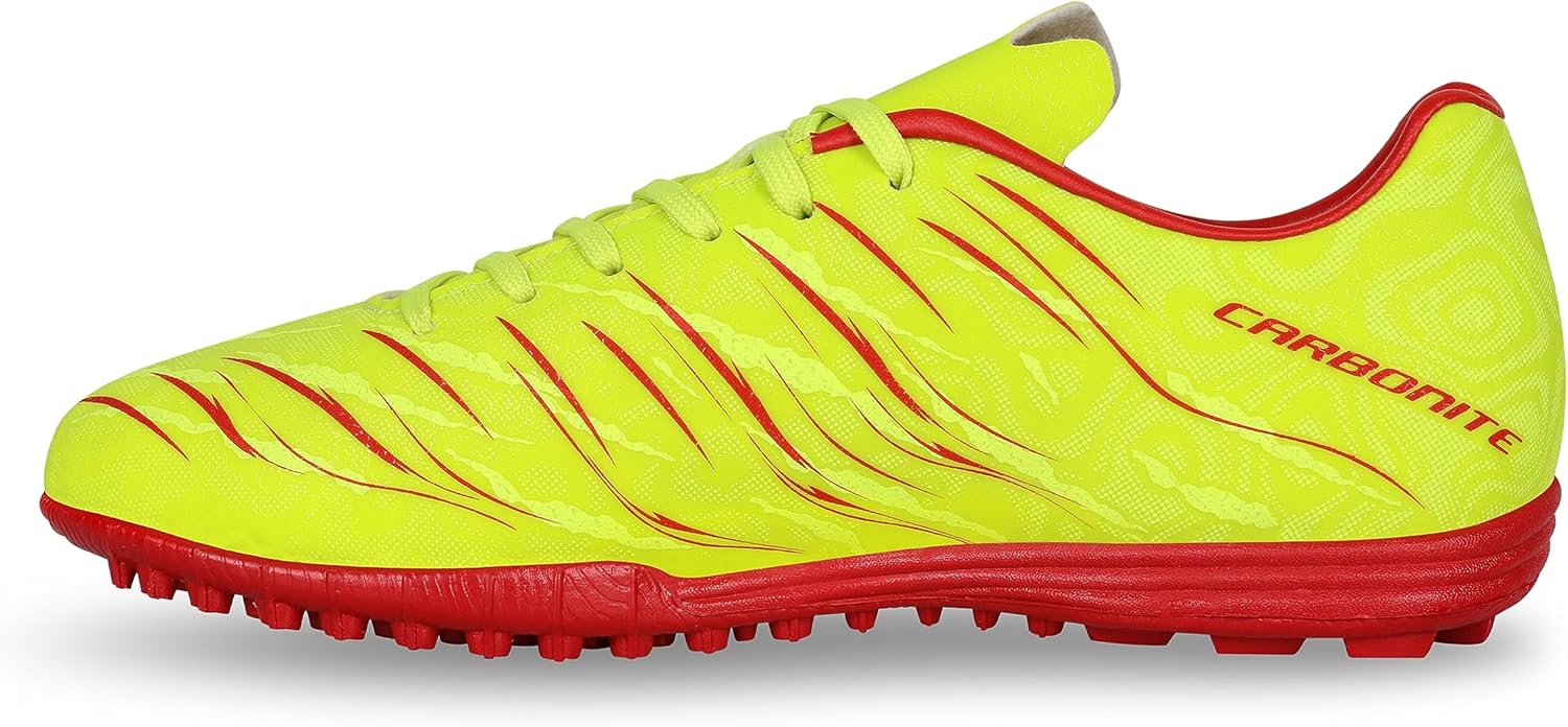 

Бутсы Nivia Carbonite 6.0 для мужчин с резиновыми шипами, верх из ПВХ синтетической кожи / Легкая стелька вырезана по форме / Идеально подходят для твердых поверхностей и искусственного газона, зеленый