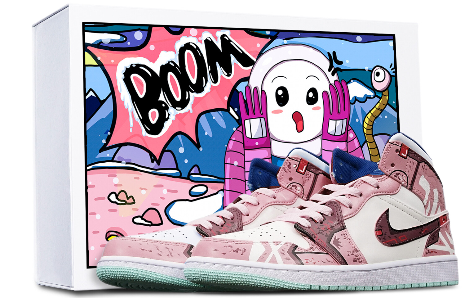 

Кроссовки Air Jordan 1 Vintage Basketball Shoes Men High-Top White