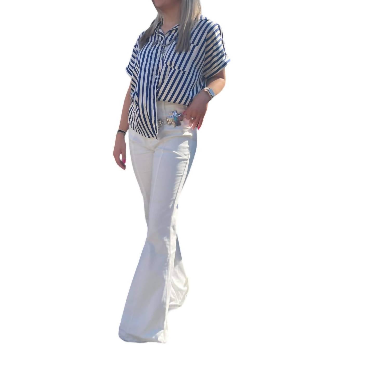 

Расклешенные брюки Malina в цвете Off White entro