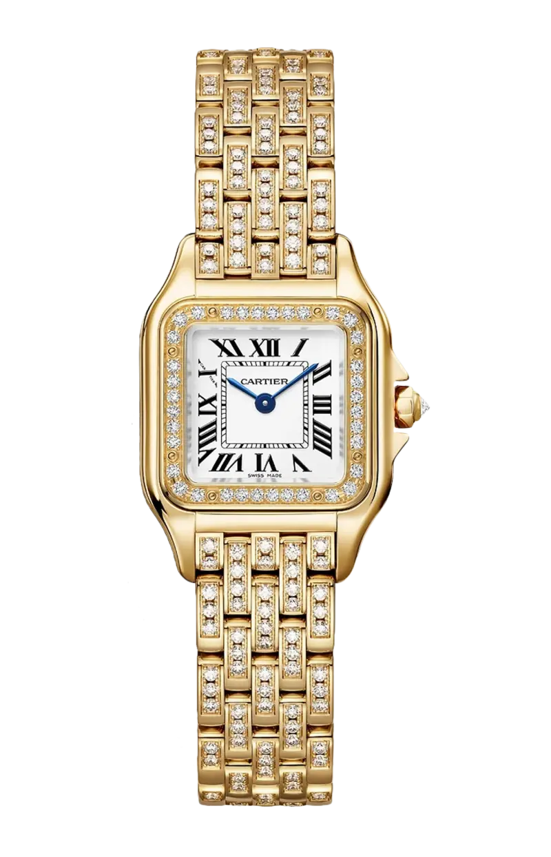 

Panthère de cartier, малая модель, желтое золото, бриллианты, кварц - wjpn0059 CARTIER