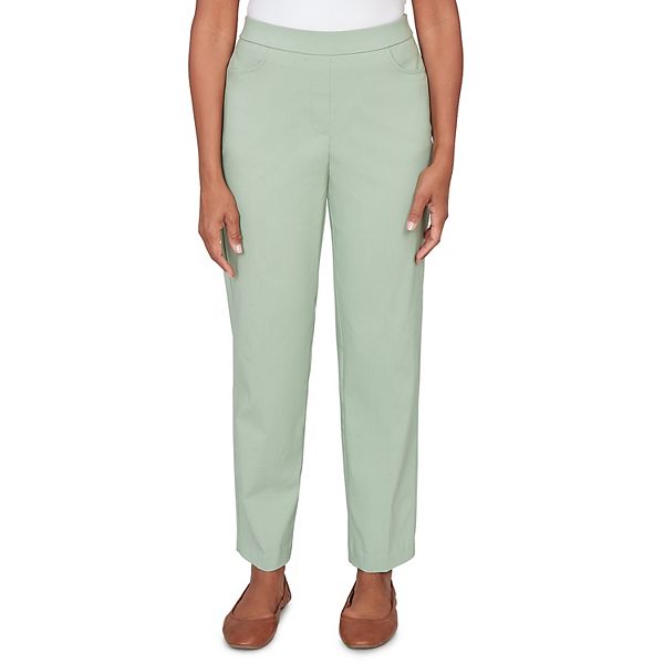 

Женские брюки с эластичным поясом и передними карманами Alfred Dunner, Celery