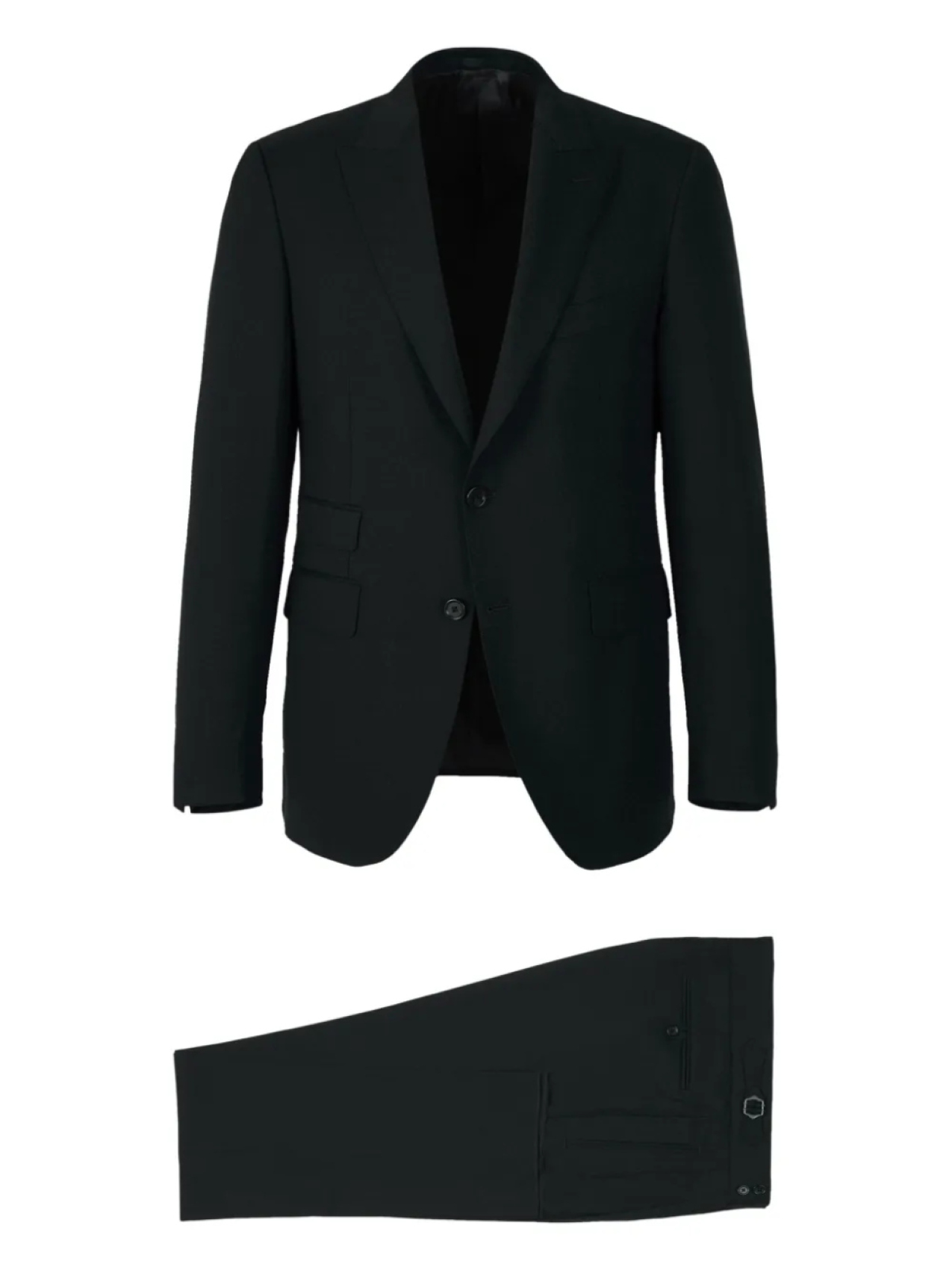 

Костюм Scabal с двумя пуговицами и карманами-клапанами, черный