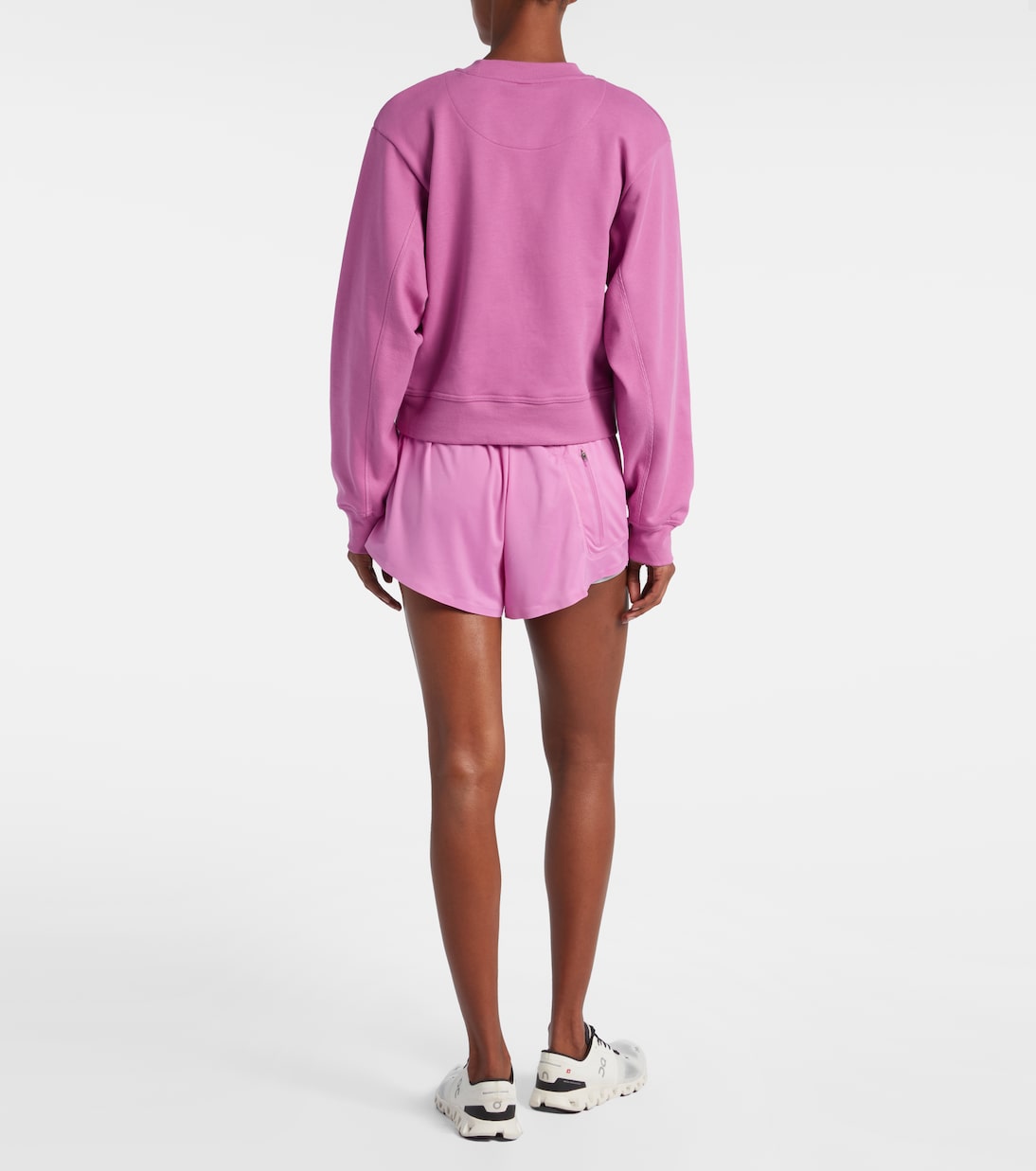 Хлопковая толстовка с логотипом Adidas by Stella McCartney, Semi Pulse Lilac — фото 3