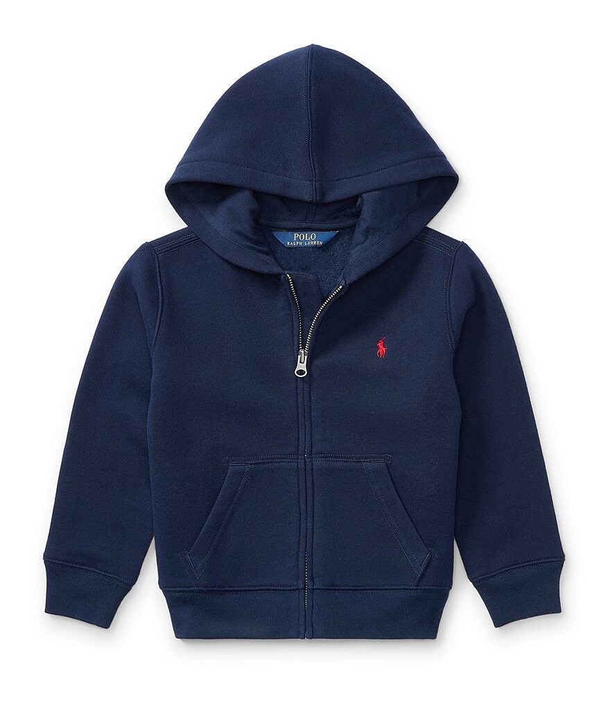 

Куртка с капюшоном и молнией во всю длину Polo Ralph Lauren Little Boys 2T-7, синий