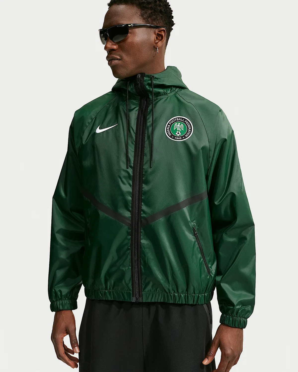 Мужская куртка Nike Dri-FIT Soccer Anthem Jacket Nigeria, Gorge Green/Electric Green/White