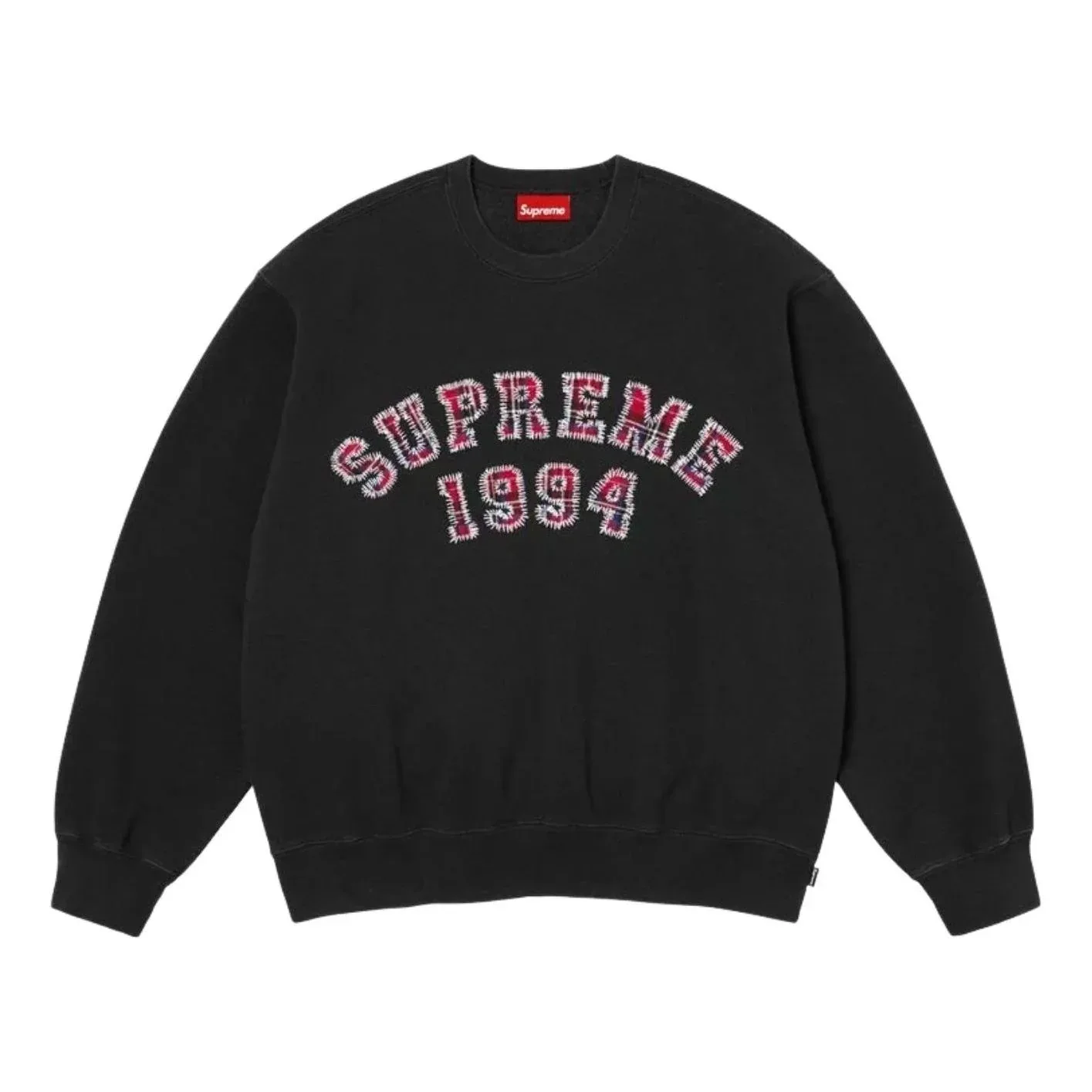 Свитшот Supreme SS26 Plaid Arc Crewneck 'Black'