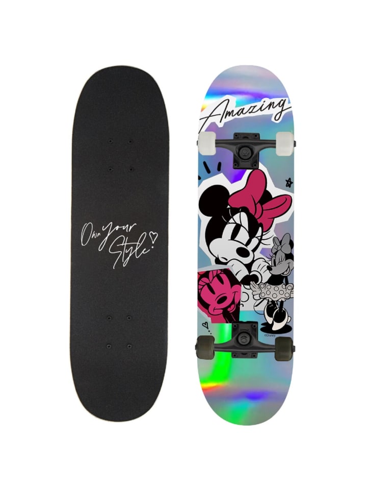 

Disney Minnie Mouse Скейтборд, идеально подходит для тротуаров и парков, 79x20x12 см, черный