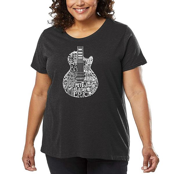 

Футболка с принтом для женщин plus size - гитарный гриф La Pop Art, Grey, Серый, Футболка с принтом для женщин plus size - гитарный гриф La Pop Art, Grey
