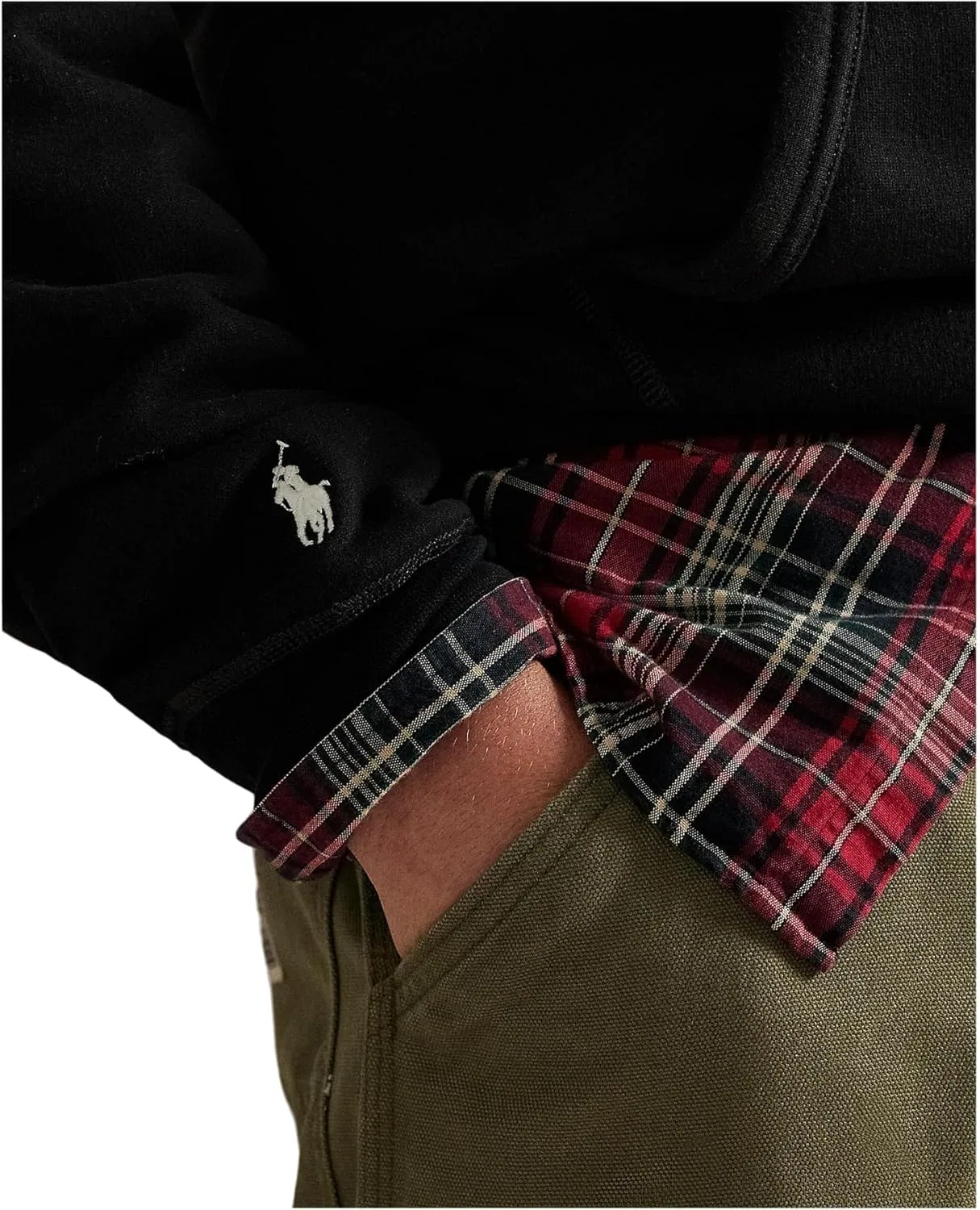 Худи с капюшоном Polo Ralph Lauren, однотонное, Polo Black — фото 4