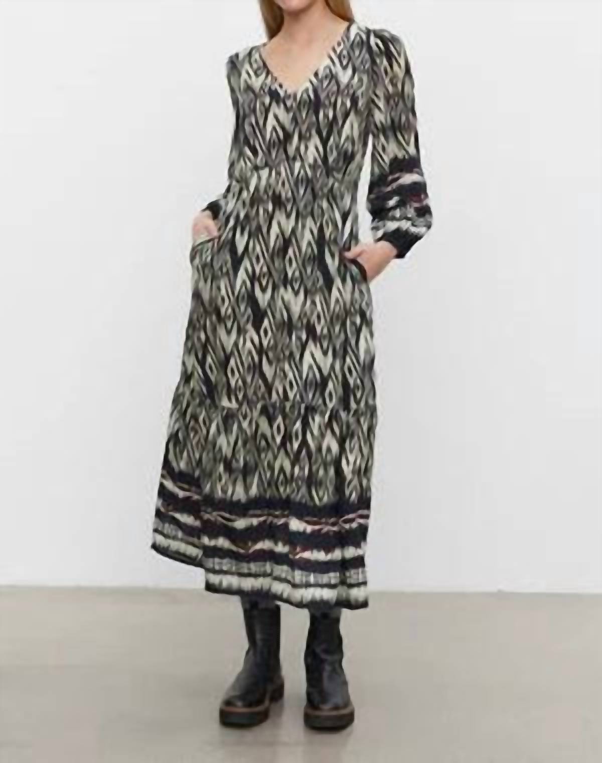 

Платье Ikat Catherine в черном/экрю Velvet by Graham & Spencer