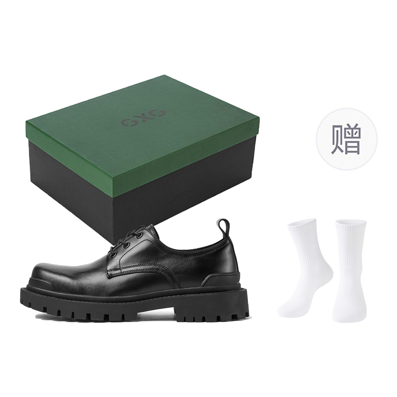 

GXG Крутые модные дерби из натуральной кожи для мужчин, черные