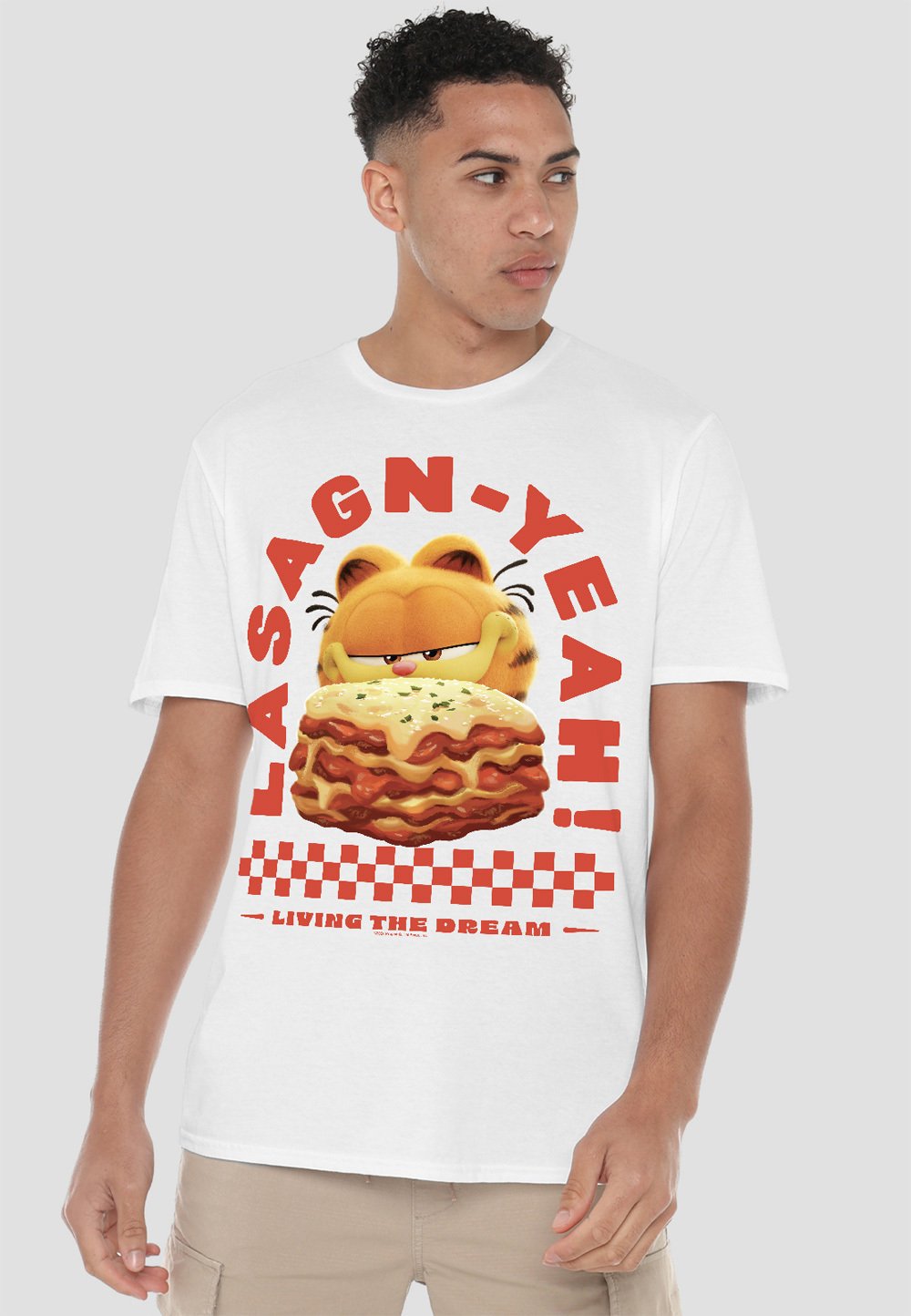

Футболка с принтом GARFIELD MOVIE LASAGNYEAH Cotton Soul, белый