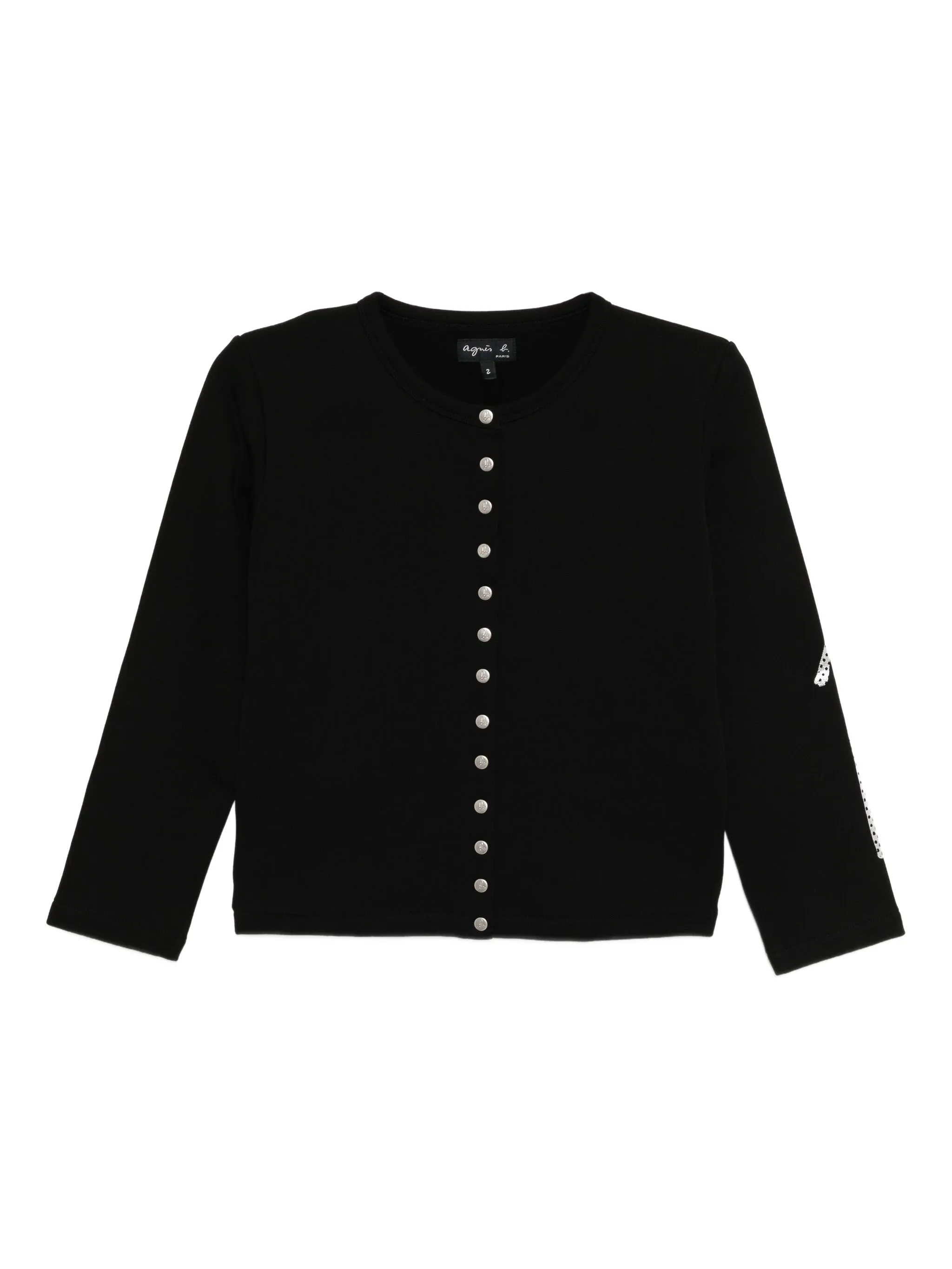 

Топ с принтом Agnès B., черный