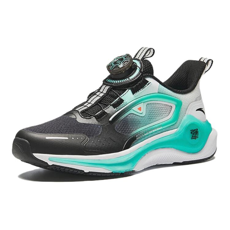 Детские кроссовки GS Low-top черные/флуоресцентные Aqua Green/anta White Anta Kids, зеленый — фото 2
