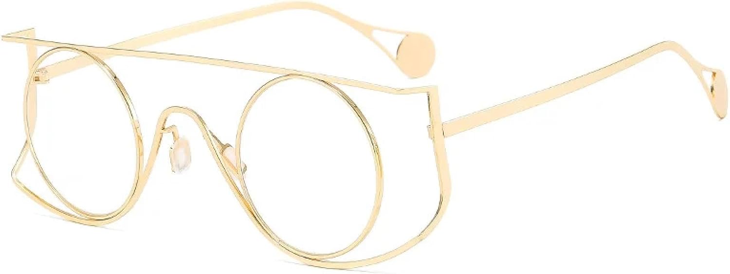 

Винтажные круглые солнцезащитные очки для мужчин, маленькая оправа, легкосплавные, женские, защита от УФ-излучения UV400, очки для вождения, стиль стимпанк VVTWSSW, C8gold-clear