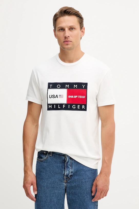 

Хлопковая футболка SAIL GP Tommy Hilfiger, белый
