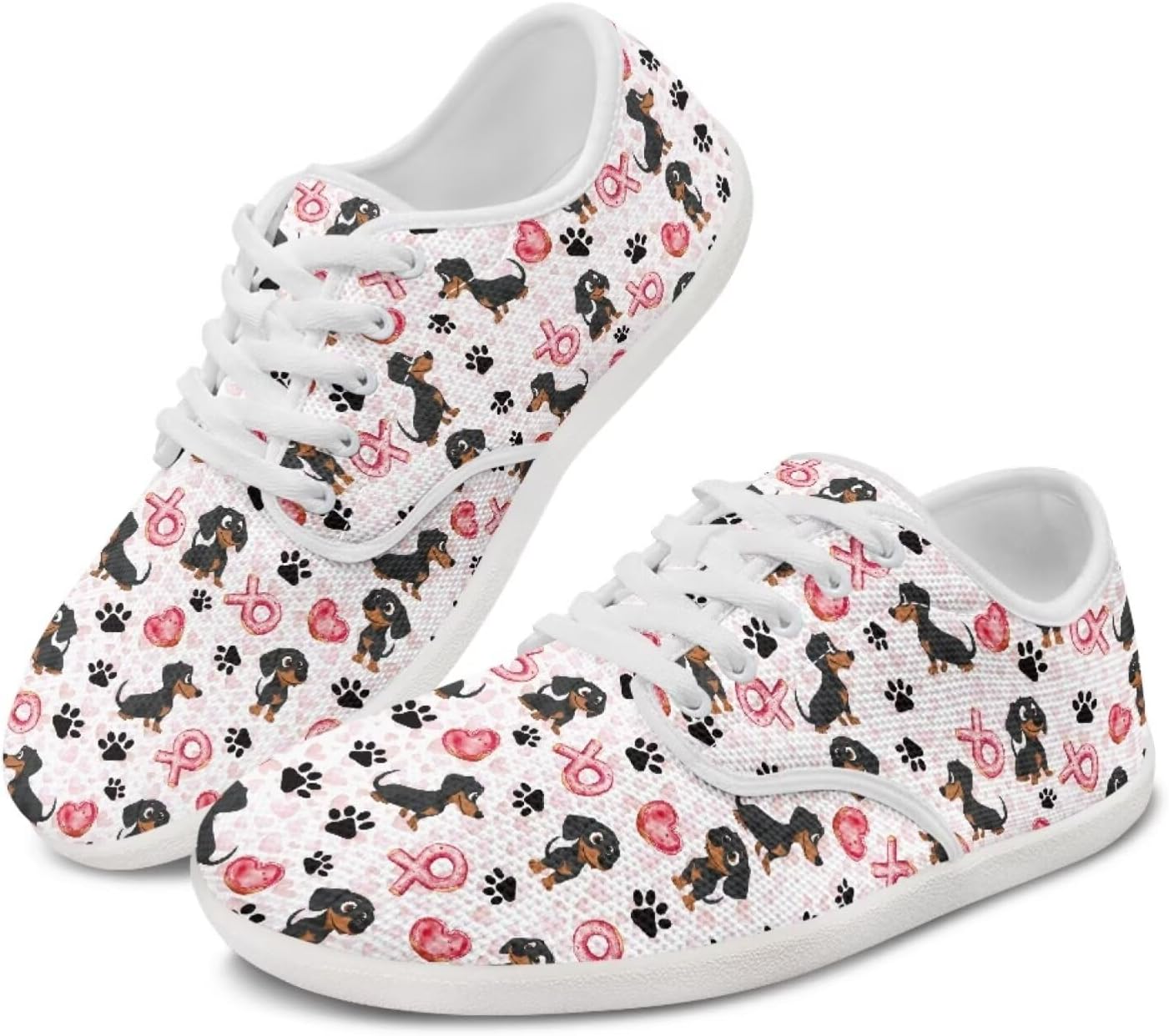 

Кроссовки Forchrinse с принтом подсолнухов и неба, женские и мужские, с широким носком, для походов и трекинга, нескользящие, Dachshund,valentineu2019s Day