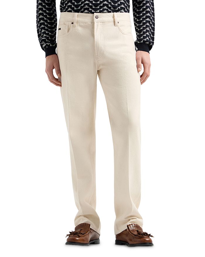 

Прямые джинсы Bull Cotton в светло-бежевом цвете Emporio Armani, слоновая кость/кремовый