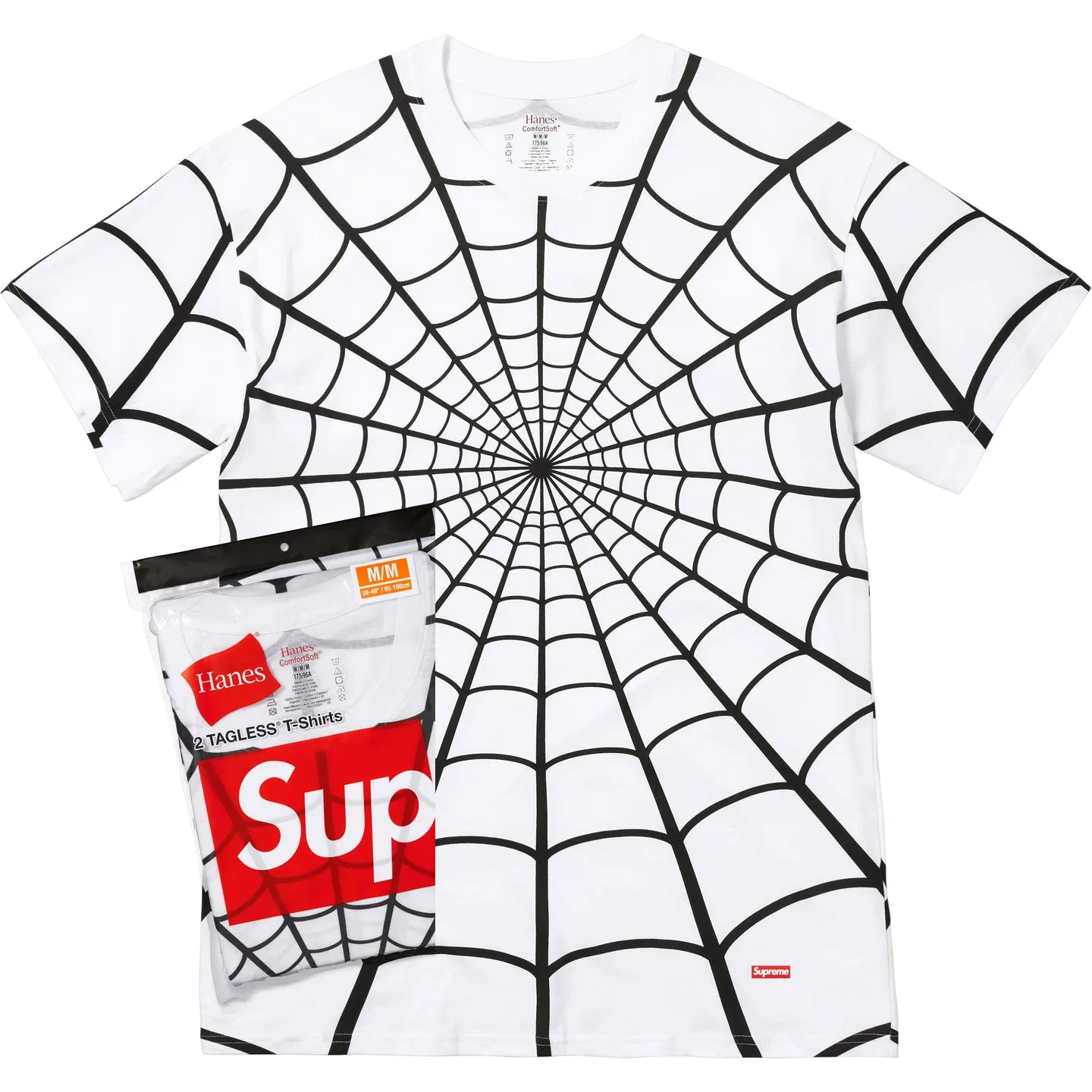 Футболка Supreme x Hanes X Spider-Man, SS26, красная — фото 3