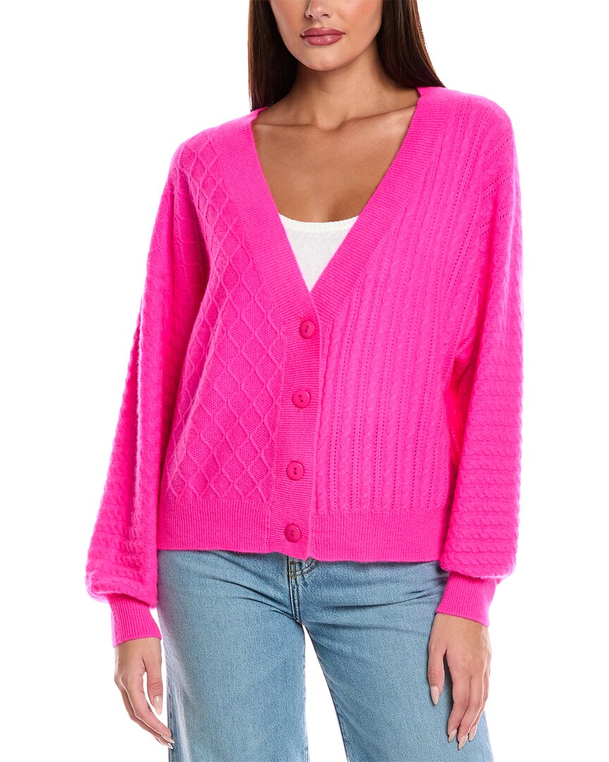 

Брод Кашемир Микс Кейбл Кашемировый кардиган Brodie Cashmere, розовый