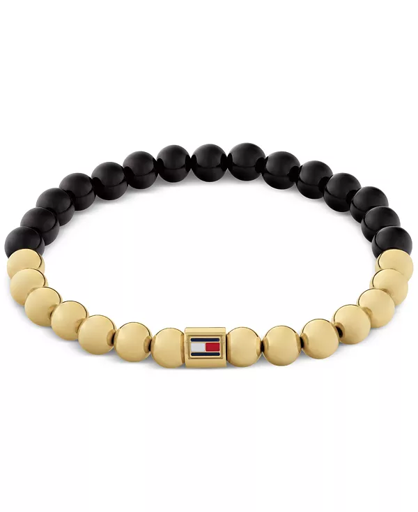 

Браслет из бусин золотистого цвета Tommy Hilfiger, black/gold