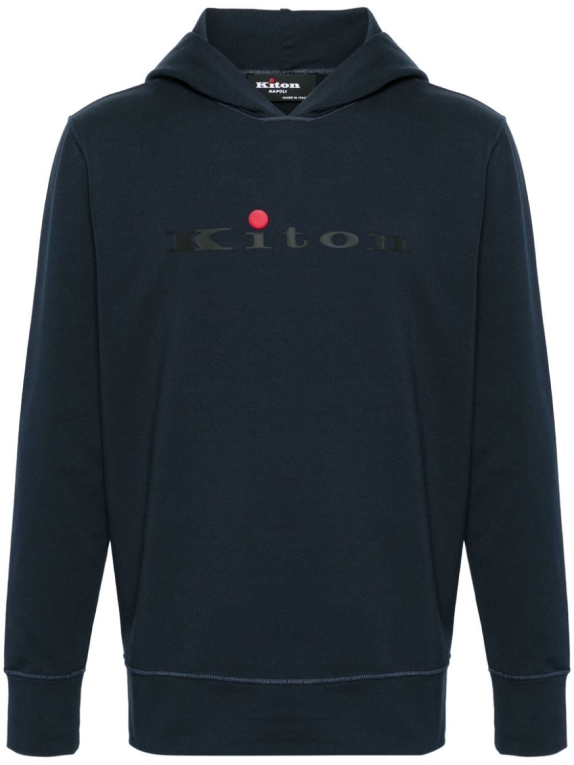 

Kiton худи с логотипом, синий