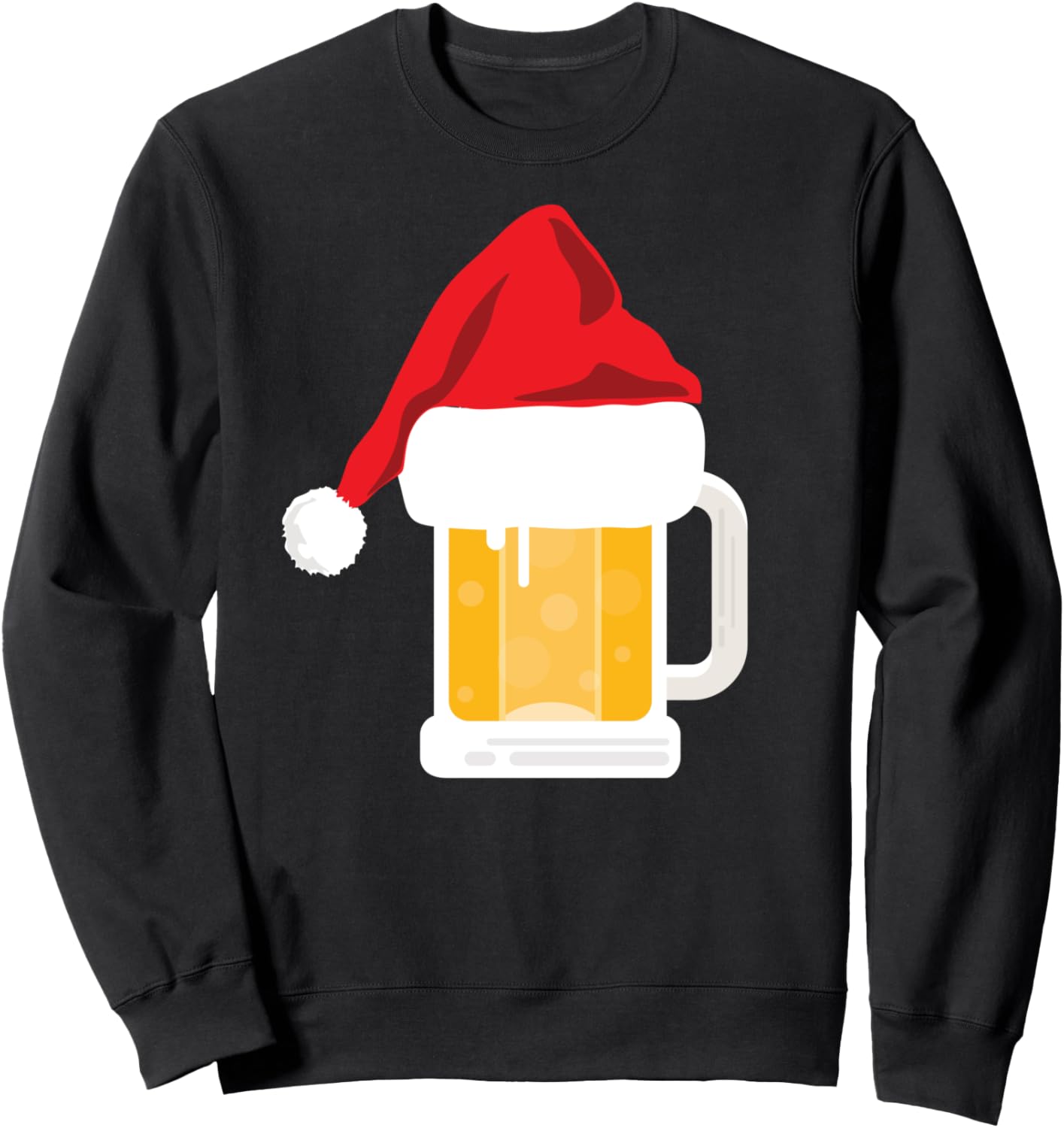

Шапка Санты, пиво, рождественский подарок, толстовка для любителей пива, черная (черный 19-3911tcx), размер S Shirtbooth: Christmas